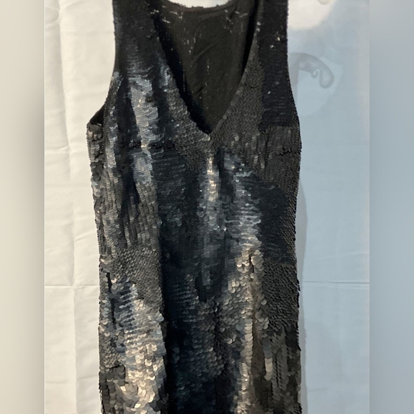 All Saints Black Sequin Backless Dress - Picture 4 of 5